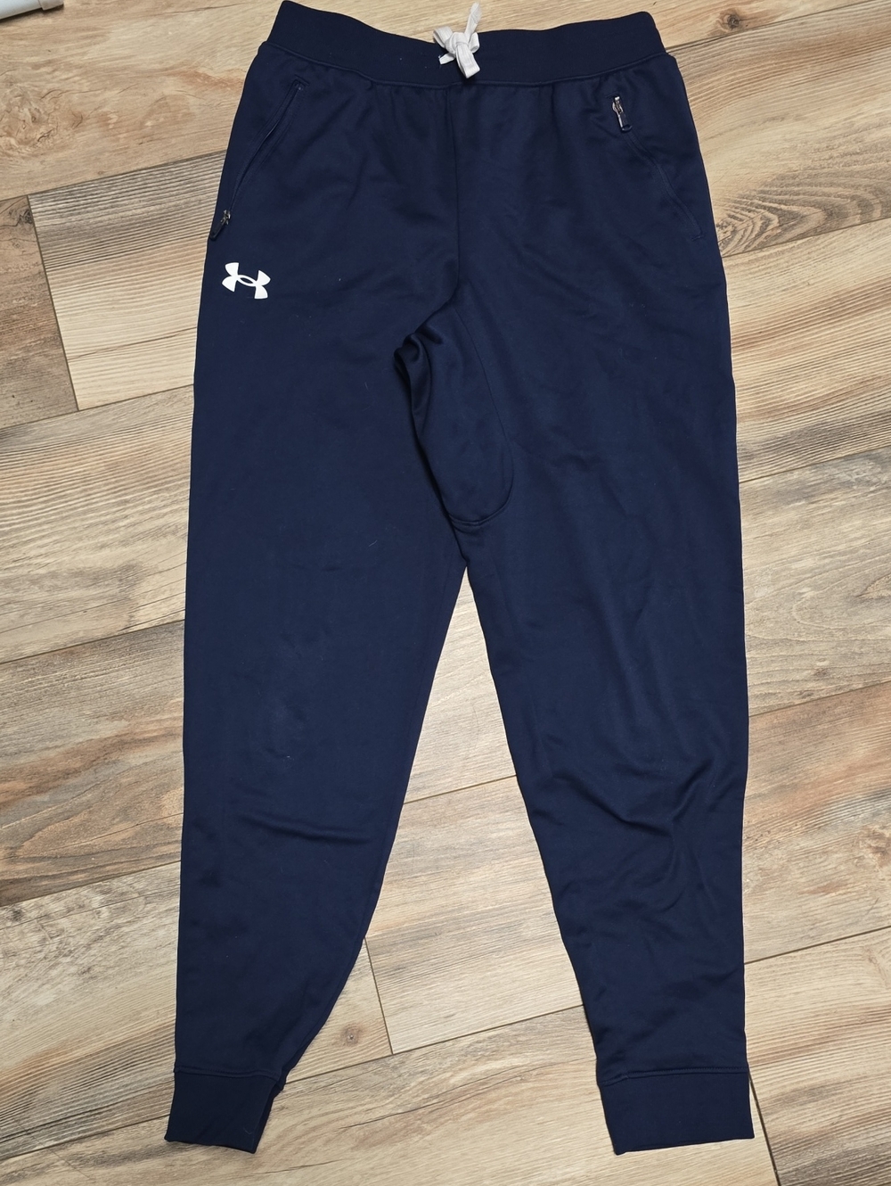 Under Armour Navy Blue Kids Joggers with White Logo